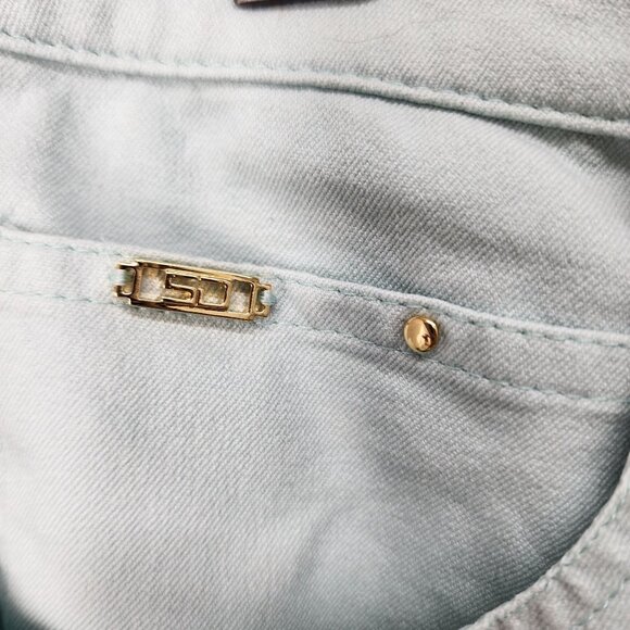 St. John Sport Womens Light‎ Green Denim Jean Trousers Size 12 - Picture 12 of 13